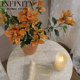 Simulated Bougainvillea with Floating Branches, Red Clay Potted Plant, 3D Printed Home Decoration Ornament, Natural and Simple French Style