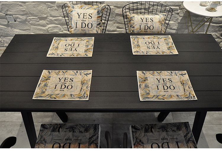 Nước mỹ bữa ăn vải Tây pad cotton linen cách nhiệt pad bàn ăn chống nóng pad tấm bát cup chống nóng mat khăn trải bàn vuông đẹp
