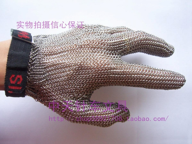 Five fingers Red Cross US Imports of steel wire gloves Protection glove Lauprotect gloves Knife-proof gloves