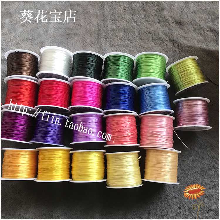 Imported crystal elastic line flat filamentous crystal line Buddha beads handmade elastic line DIY hand-made string of beads