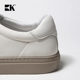 BK Bodi Kuqi 2024 ເກີບຜູ້ຊາຍພາກຮຽນ spring ເກີບ sneakers ຫນັງແທ້ຂອງຜູ້ຊາຍ breathable ແລະ versatile ເກີບສີຂາວແບບເກົາຫຼີເກີບບາດເຈັບແລະແນວໂນ້ມ