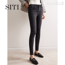 Black slim straight jeans women high waist Joker ankle-length pants small feet pencil pants Spring and Autumn New