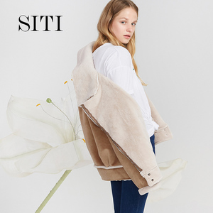 Siti chọn mùa thu và mùa đông mới khâu áo len áo ngắn phần lớn ve áo áo sơ mi mai của phụ nữ quần áo