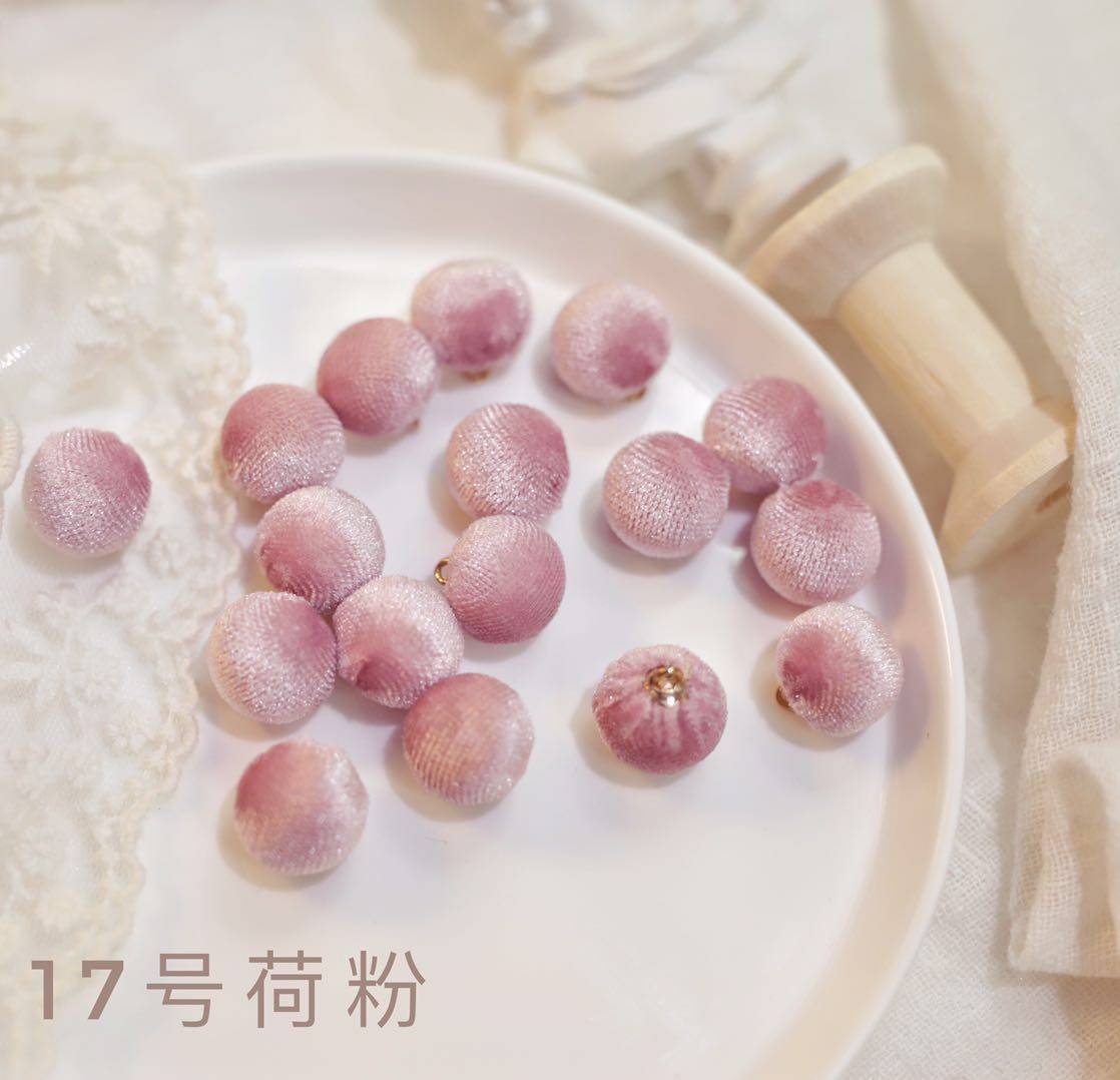 Out Han 14mm diameter cute velvet round ball 9 Color into handmade gadget small accessories Trinket Bag Pendant