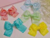 25mm German Ribbon 1 rice price double-sided pearlescent gradient star-like glossy bow lady style