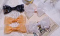 Imported custom yarn hot silver single-sided snow yarn with 100cm price black white custom handmade ribbon gift box