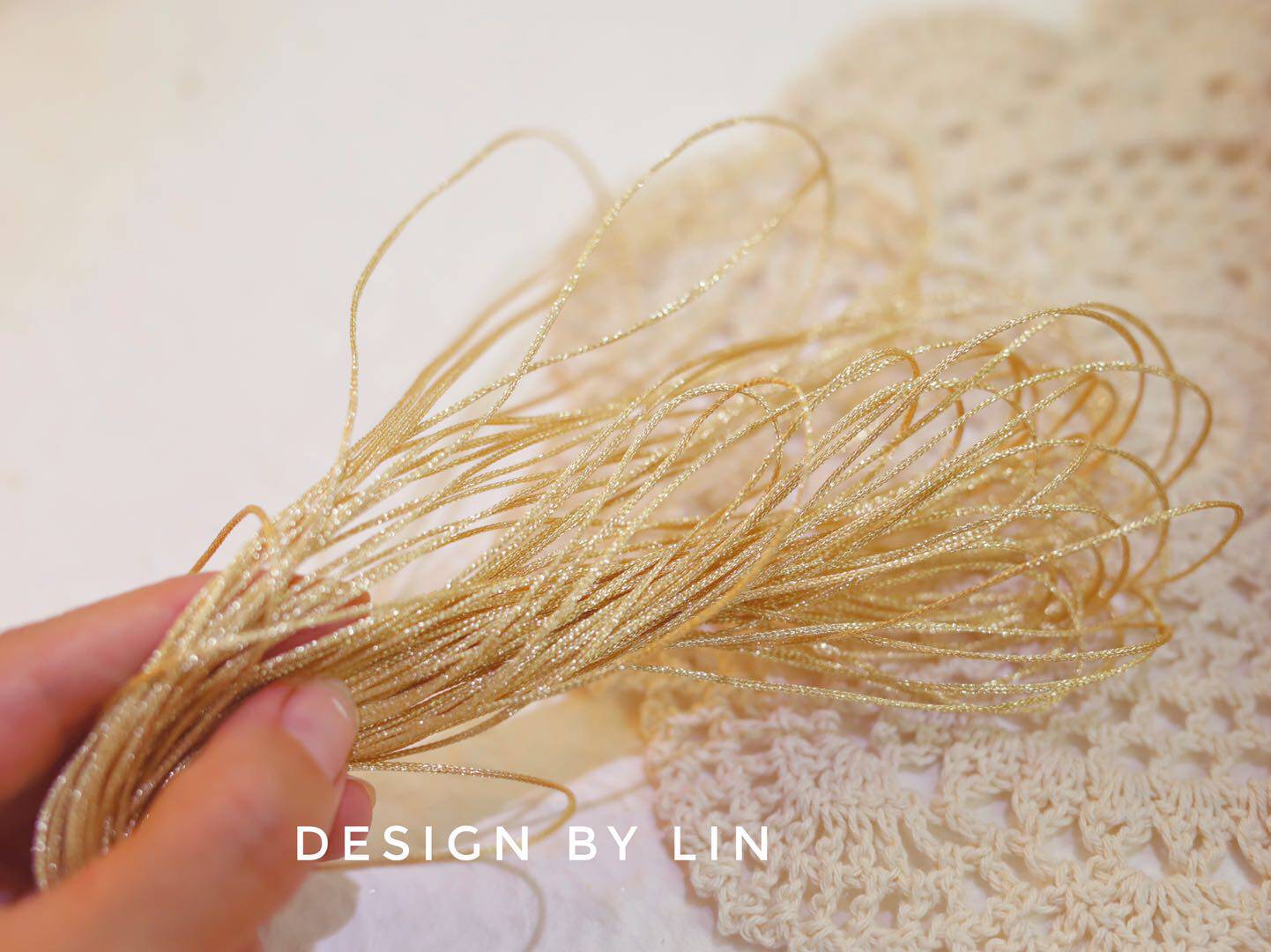 Korea 0-1cm golden yellow shiny diy material autonomous design gold thread rainbow grey red