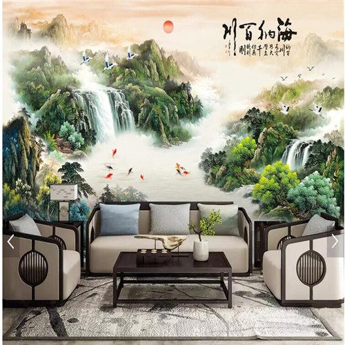 Customized Tile TV Background Wall Living Room Sofa Entrance Marble Microcrystalline Stone Background Bricks