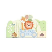 Childrens room tatami wall surrounded by soft bag early education cute animal forest headboard back cushion anti-collision wall sticker new style
