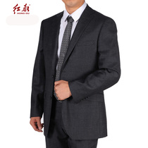 Red Du cut code clearance spring and autumn clothing new suit middle-aged and elderly business leisure flat barge collar single West only coat