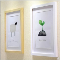 Solid wood photo frame Photo wall hanging wall table wooden studio frame a4-36 inch 4 open 8K printed logo customization