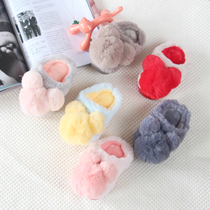 Clearance sale Within 4 years old wear baby slippers furry soft adorable baby cotton drag