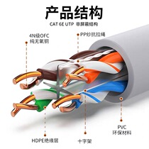 Pure copper Super Six class Gigabit network cable computer room six class household 5 high speed oxygen free copper computer engineering network line 300 meters