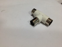One male and two female radio frequency (cable TV connector) tee head F head three-way TV head 10% 2