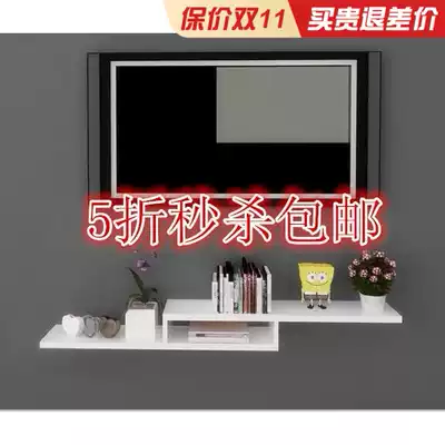 Modern wall partition router cat TV upper box storage shelf bracket wall decoration TV cabinet