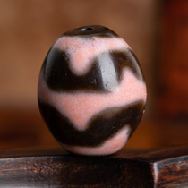 Tibet genuine Daluo Pangu Tiger tooth old celestial bead necklace accessories to pure original stone nine eye shale old Pearl