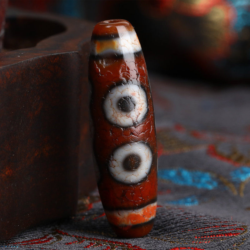 Rare collection to pure old materials Tibet three-eye piece necklace cranking chain accessories for men and women