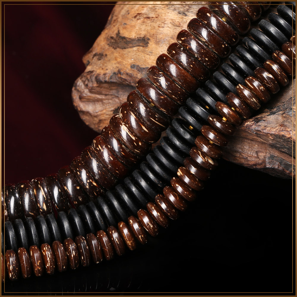 Natural Hainan Coconut Shell Bracelet 108 Necklace Septer Bracelet Handmade Diamond Stars Moon Bodice Necklace Accessories