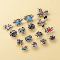 925 sterling silver back Cloud pendant double-sided oil drip accessories wenplay Buddha handstring Bodhi star moon necklace accessories