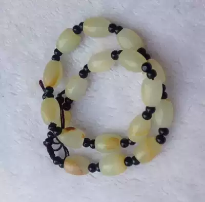 Green and white jade seed lanyard natural jade Afghan necklace hands for men and women pendant gifts
