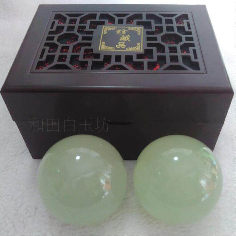 Afghan Jade Handball Seniors Massage Fitness Balls Handball Hollow Solid Steel Ball Jade Health Ball Holding Balls