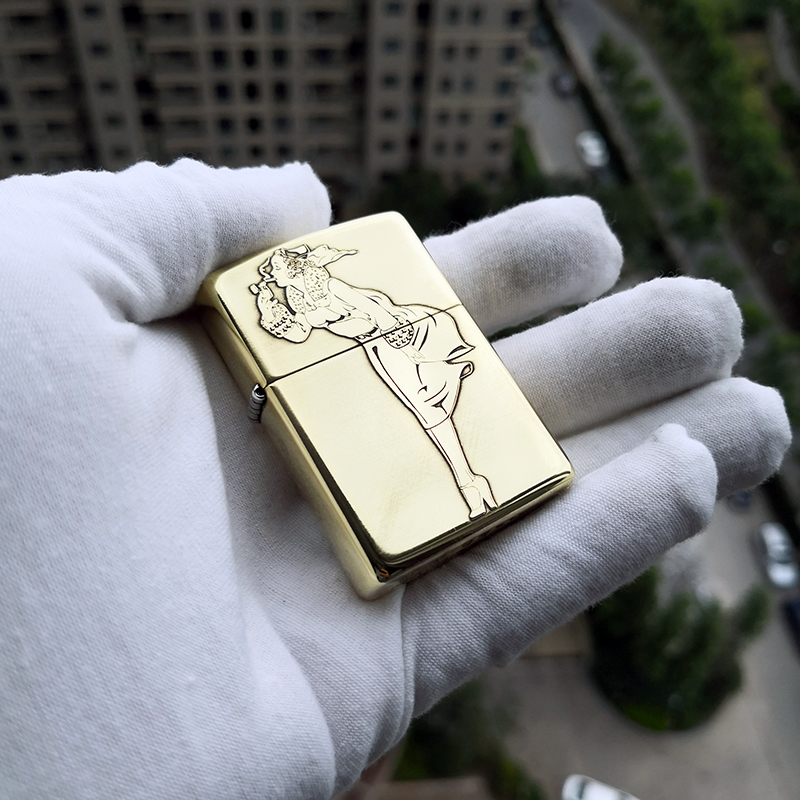 Zippo men's collection Custom Kerosene Lighter relief Wind Middle girls point smoking female lettering