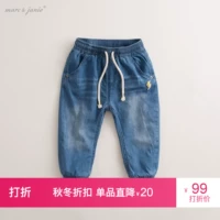 Mark Jenny Fall Winter Wear Boy and Children Washed Jeans Quần bé 70151 quần jean rách trẻ em