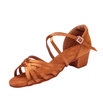 Children Latin dance shoes children dance shoes true silk fabrics with soft-bottom practice shoes little professional dance
