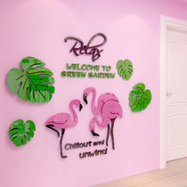 ins Wind Flamingo wall stickers living room background wall stickers decoration restaurant wall stickers bedroom bedside layout