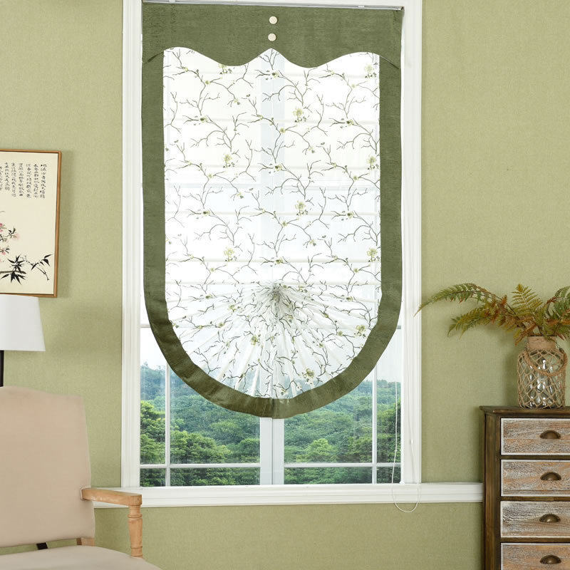 Spring south Roman curtain Roller curtain Curtain shading living room Bedroom study Lifting partition doors and windows Exquisite and exquisite