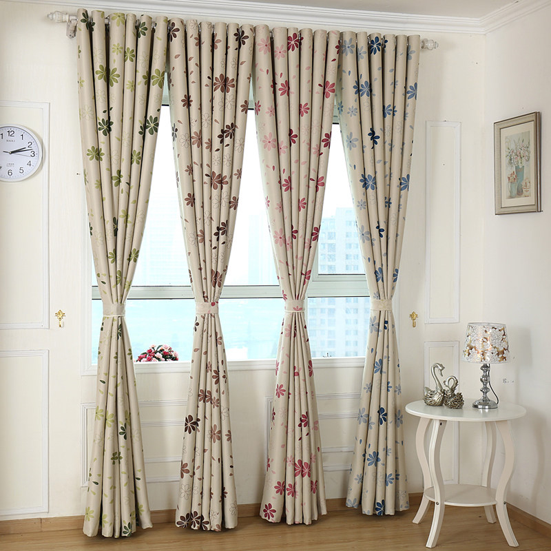 Spring South Physics All-shading Seven Leaf Grass Printed Windows Cloths Bedroom Living Room Living-room Balcony Custom Floor Window Floating Windows