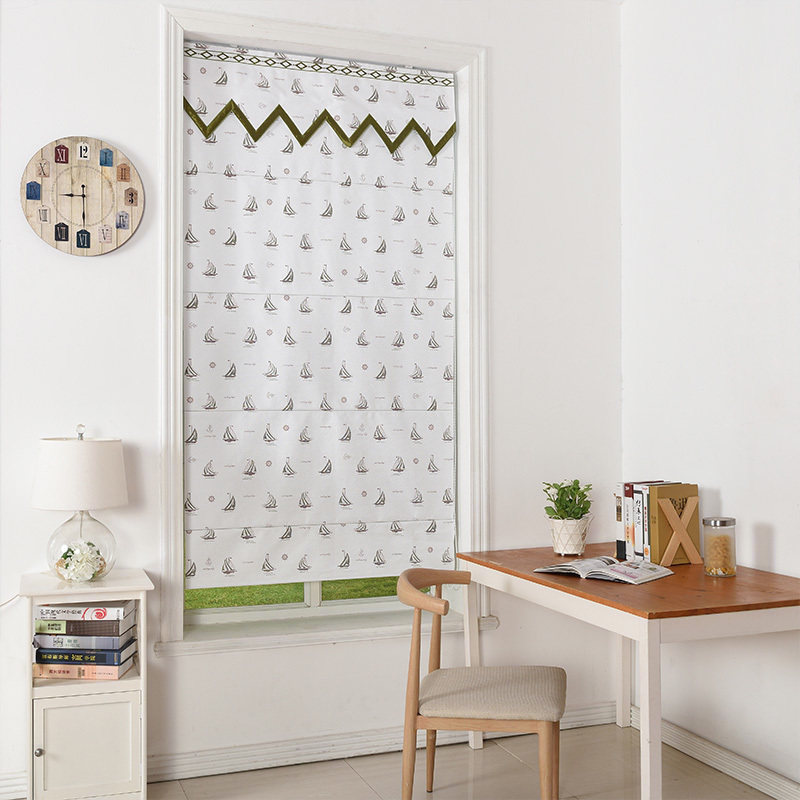 Spring South Roman curtain Roller curtain Curtain shading Living room Bedroom study Lifting partition Doors and windows Navigator-waterproof