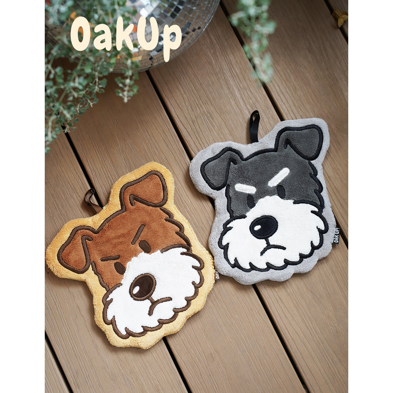 Oakup Original [New Color for Puppy Hand Towels] Foxhound Schnauzer Pet Dog Skin-Friendly and Cute