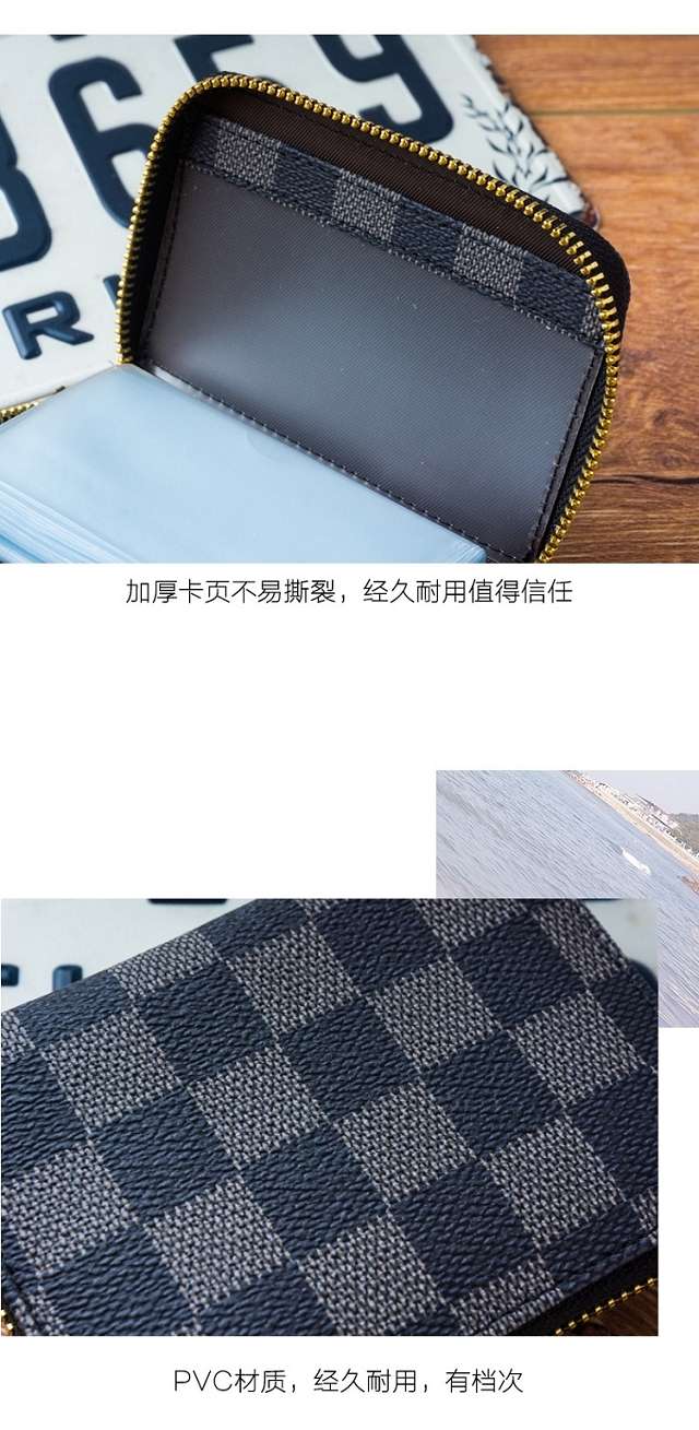 Gói thẻ nam và nữ Hàn Quốc nhiều thẻ dây kéo thẻ accordion gói thẻ tín dụng đặt thẻ ví tiền xu - Ví / chủ thẻ ví mango