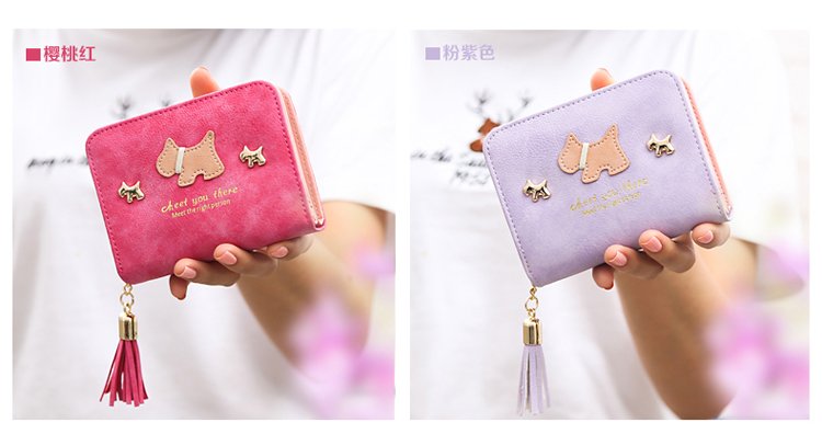 Mới sinh viên Hàn Quốc dễ thương ví hoạt hình nữ ngắn đoạn thủy triều nhỏ thay đổi hai lần khóa kéo khóa thẻ gói nữ - Ví / chủ thẻ ví da nam đẹp