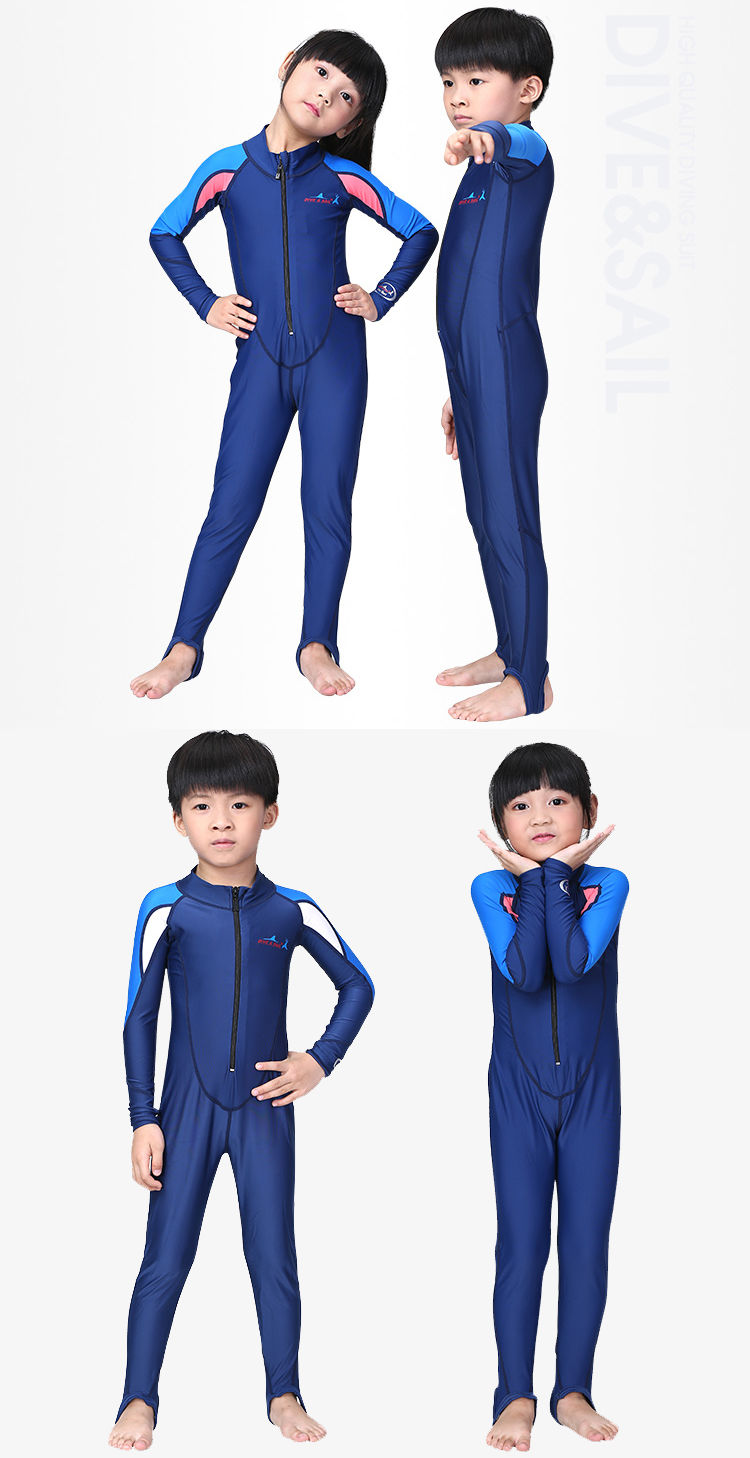 Bộ đồ lặn nam và nữ Xiêm chống nắng sứa lướt sóng cặp vợ chồng chia đôi áo tắm dài tay cha mẹ trẻ em bơi mũ trùm đầu - Vài đồ bơi 	set đồ đi biển đôi	