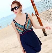 Sanya swimsuit Lady size pregnant mother swimsuit gathering ethnic style sexy conjoined Conservative belly