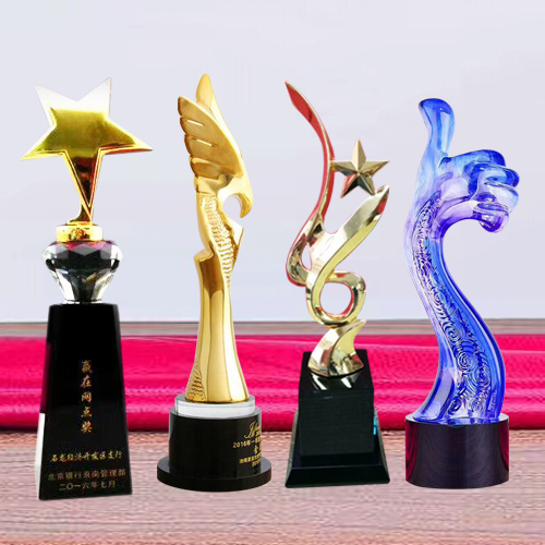 Trophy competition medal creative resin Oscar Metal thumb Crystal Soccer Pentagon Champion medal