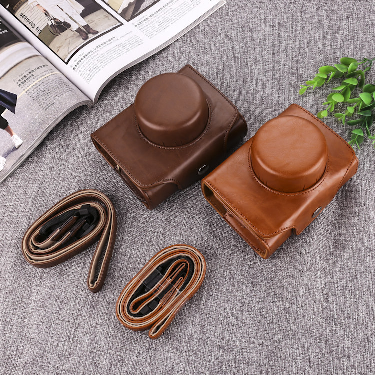 Applicable Fuji X20X30 X100V leather jacket Canon EOS-M200 LX100gf9 camera bag ZS80 J3ex