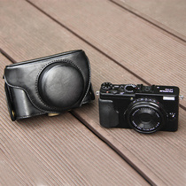 Suitable for Fuji X100F leather sleeve X20 X30 camera bag X100T S photographic bag X70 retro protective sheath