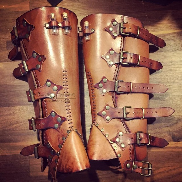 Handmade leather goods DIY windproof leggings equestrian leggings boots leather goods pattern drawing CF16