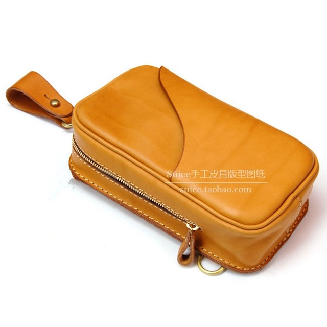Handmade Leather Waist Bag Pattern, Men's Chest Bag Pattern, Professional Leather Bag Pattern