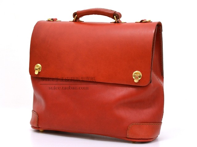 Handmade Leather Goods Pattern Drawings, Men's Handbag Patterns, Briefcase Travel Bag Pattern Making Templates