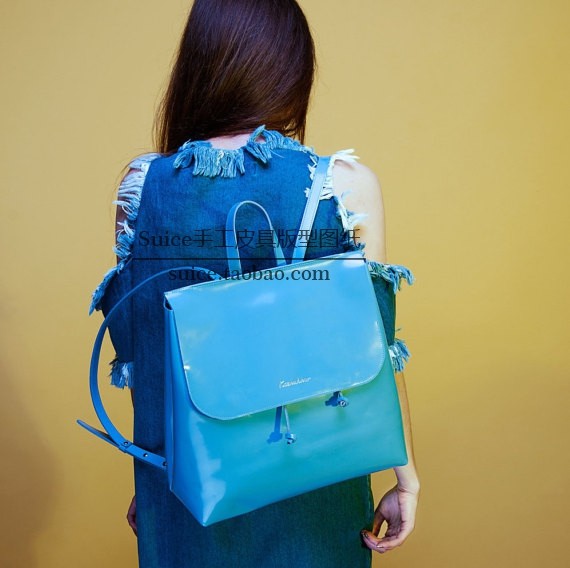 Backpack Leather Goods Pattern Design Handmade Leather Pattern Hand-Sewn Leather Bag School Bag Pattern 13