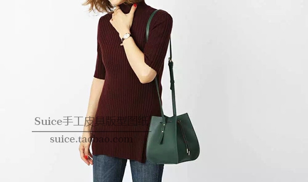 Bucket Bag Plate Type Drawings Ladies Fashion Mini Skew Satchel Handmade Type Simple Bag drawings 52