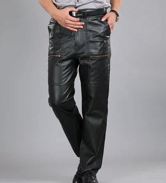 Pantalon cuir homme droit pour hiver - Ref 1481546 Image 14