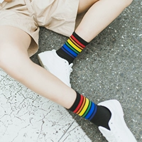 Vài bông Socks ulzzang kẹo màu vớ Bít tất ins dốc cầu vồng màu vớ kẹo Harajuku tất bàn nữ