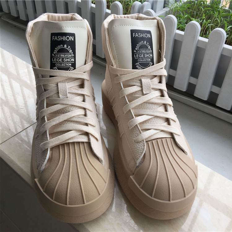 Hip hop giày đầu vỏ giày cao phụ nữ Châu Âu và Hoa Kỳ đáy dày Gao Bang giày retro tie giày thường bảng thể thao giày thủy triều 17
