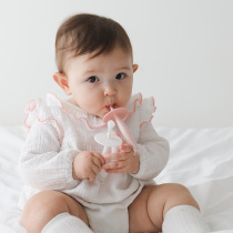 DAILYLIKE South Korea imported soft silicone latex toothbrush baby infant soft bristle toothbrush oral cleaning 2 pieces