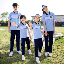 Kindergarten garden uniform summer cotton short-sleeved school uniform suit primary and secondary school students class uniform summer childrens sportswear teacher